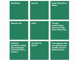 Illustration for article titled Smash Bros. Fans Have Some Great Ideas For Cards Against Humanity